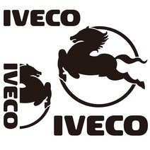 마이웨이카 이베코 스티커 화물차 트럭 트레일러 버스 튜닝 IVECO 로고, 로고5 (우측), 흰색