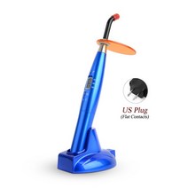 LED 치과 광중합기 무선 경화 램프 5W ≥ 1200mw/c㎡ 블루레이 조명 치아 충진 재료 고형 도구, 02 US Plug Blue, 02 US Plug Blue