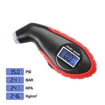 자동차 검사 도구 150psi 디지털 타이어 압력 게이지 car air pressure gauge for vehicle 오토바이 자전거 백라이트 lcd for man woman, 없음
