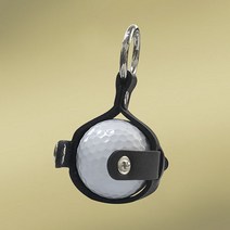 PK글로벌 심플 원형 고리 볼주머니 골프티 꽂이 파우치 1구 골프공 가죽 홀더, 1개, 블루
