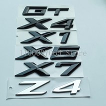 엠블럼 new small x1 x2 x3 x4 x5 x6 x7 gt z4 abs 엠블럼 for bmw 3 5 series car trunk nameplate logo 스티커, 크롬(신규)