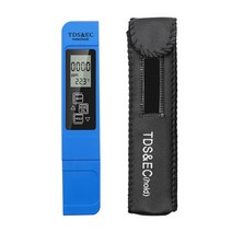 Portable Water Quality Tester TDS EC Meter Range 0-9999 Purity Digital Temperature Monitor for Drink, 02 Blue