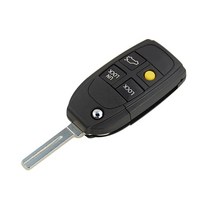 자동차자키 OkeyTech 교체 45 버튼 원격 플립 접이식 자동차 키 케이스 셸 커버 볼보 XC70 XC90 V50 V70 S60 S80 C30 Fob, [02] 4 Buttons