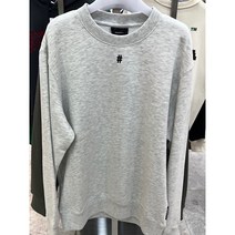 [빈트릴] 남녀공용 SHAKE SHAKE 해시태그 쭈리 기모 맨투맨 - 아이스그레이