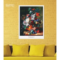 아이엠스톡 인테리어 액자 Bouquet of Flowers 정물 b003 캔버스액자, 블랙원목