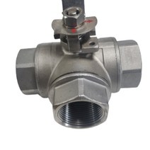 STS316 스텐 삼방밸브 50A L타입 3 way 밸브, 1개