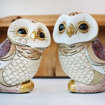 집들이야 하트 커플 부엉이 장식품2p, OWL26_하트커플