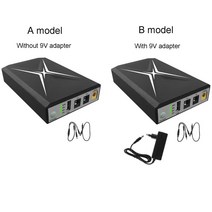 라우터 용 휴대용 무정전 전원 공급 장치 10400mAh 미니 UPS 배터리 백업 USB 5V2A 5.5x2.5mm 9V1A 12V1A, 01 no power adapter