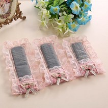 유러피안 원격조종 올가미 티비 에어콘리모컨 커버 레이스 보호케이스 투명 먼지방지 판 1919681500, 핑크 레이스 빅 크기