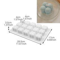 인테리어 양초 캔들 몰드6캐비티 대형 버블 볼 실리콘 캔들 몰드 3D 큐브 초콜릿 무스 케이크 스 베이킹, 01 NO1 mold