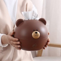 [바보사랑] 두루마리휴지케이스 곰돌이 미니 휴지보관함[제이와이플래닛], 상세 설명 참조, 색상:화이트