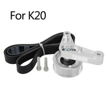 자동차 타이어 체인 Pqy-honda 8th 9th Civic All K20 amp K24 엔진 용 조정 가능한 EP3 풀리 키트 자동 텐셔너 포함 A/C 설치 CPY01/02, [01] K20 PQY Logo