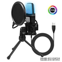 방송용 저렴한 RGB 3.5mm USB 녹음 마이크 키트 충격 마운트 삼각대 노트북 데스크탑 유선 컴퓨터 게임 Pc, 01 SF-666R