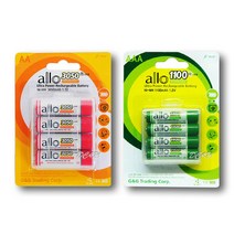 알로 AA/AAA 충전지 4알 3050mAh 대용량 건전지, 알로 AA 배터리 4알