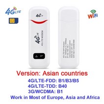 포켓 와이파이 해외여행 필수품 휴대용 usb 미니 4g 핫스팟 자동차 라우터 잠금 해제, 협력사, 아시아 버전