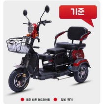 3륜 세발오토바이 출퇴근 스쿠터 소형전기차 노인 접이식 배달 충전식 골프카 전동, 40마일48V12A납산배터리+충전기-A
