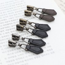 소잉데일리 의류용 지퍼 및 슬라이더 모음전_ 3호 5호 80여종, 5호_앤틱골드X브라운, 17. 양장지퍼 가죽