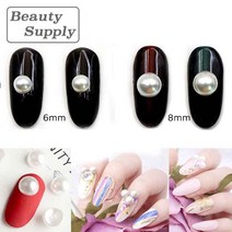 고급 커브진주 6 8mm (10개) 네일진주 셀프 젤네일 재료 파츠 왕진주, CPB-03 커브 화이트 8mm (10개)