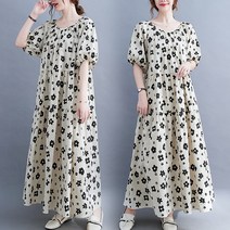 도니와 여성 깔끔한꽃무늬 반팔라운드넥 롱원피스 오버핏 편한원피스 데일리룩 홈드레스 직장인원피스 리조트룩 예쁜원피스 플라워원피스 여름원피스 출근패션 신행원피스 임산부원피스 문센치마