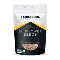 Terrasoul Superfoods 테라소울 슈퍼푸드 오가닉 해바라기 씨 2lb(907g) Organic Hulled Sunflower Seeds, 1개
