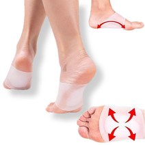 발바닥아치 2개(1세트) 발편한 쿠션 깔창 실리콘 밴드형, 2개