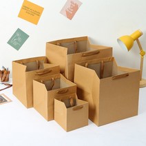 정사각 크라프트 종이 쇼핑백 종이가방 25cm, 상세페이지 참조