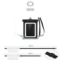 이안상점 휴대폰 방수케이스 IPX8 갤럭시울트라 아이폰맥스, 블랙, 1개