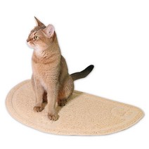 배변후 모래털기 고양이 반달발매트 베이지 냥이매트 모래털이매트 냥이