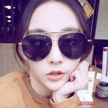puildaug 여성 선글라스 둥근 얼굴 금속 큰 프레임 안경 패션 성격 선글라스 남성