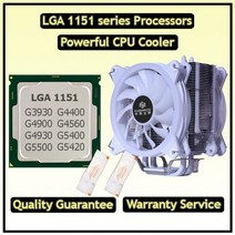 CPU 쿨러가있는 LGA 1151 프로세서 펜티엄 G4400 G4560 G5500 셀러론 G3930 G4930 G4950 (인텔 용 열 페이스트 포함), G5500 and Cooler