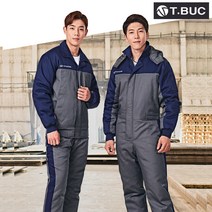 가을 겨울 작업복 T-766 상의 하의 별매 M~4XL 그레이 현대자동차 정비복 근무복 유니폼 남자 패딩 티뷰크, 1개