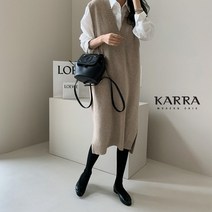 KARRA (77까지)브이넥트리콧베스트원피스_KB2SOP096C