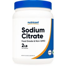 Nutricost 구연산 나트륨 분말 2LB(32oz) - 식품 등급 유전자 변형 성분 없음