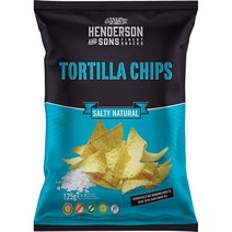 독일 헨더슨 앤 선즈 Henderson & Sons 솔티 내추럴 토르티야 칩스 옥수수스낵 콘스낵 125g, 18팩