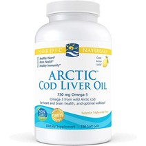 Nordic Naturals Arctic 노르딕내추럴스 아틱 코드 리버 오일 레몬 소프트 젤 180정