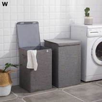 펀타스틱 뚜껑있는 빨래바구니 햄퍼 접이식 손잡이 빨래통 패브릭 세탁물보관 수납함 이불보관함 세탁바구니 패브릭바스켓, 1개, 베이지(소)