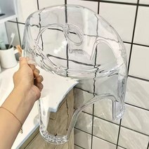 목욕탕의자 목욕의자 욕실의자 발받침대 미끄럼방지 다용도 스툴 높은 투명한 심플한, 1개