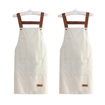 업소용 방수앞치마 PVC 바리스타 미용실 공방 중형 앞치마 2p 1+1, 아이보리+아이보리