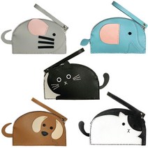 [채아트]가죽공예_동물파우치, 화이트고양이