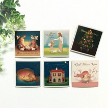 기독교 일러스트 말씀 엽서 2 Set (6종류/스탠드엽서/크리스마스엽서), A타입 (탄생 + 성탄 + 사랑)