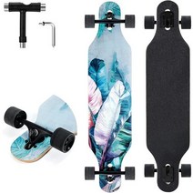 TLHB 롱보드 스케이트보드 41인치 드롭 스루 Complete 9Ply Nature Maple Premium Cruiser Long Board for Adults Teens