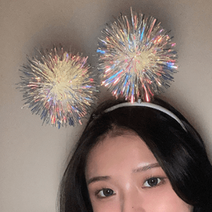 팡팡뜨는 응원머리띠 폭죽머리띠 놀이동산머리띠 생일, 블랙폭죽