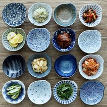 오반자이 손잡이 반찬그릇 돈수이 16종 모음, 옵션16. 블루빗살돈수이
