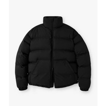 라퍼지스토어 [구교환 착용] [무봉제]덕다운 패딩 심리스 미니멀 푸퍼 숏패딩 블랙