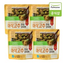 [풀무원] 반듯한식 아삭고추 한입장아찌 300gX4봉_총4봉, 단품, 4봉, 300g