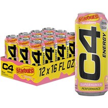 Cellucor C4 에너지링크 STARBURST 딸기 풀리무설탕 운동 전 사과 인공 성숙나 전압 없음 12개 드팩, [01] 16 Fl Oz(12개들이 팩), [05] 스타버스트딸기
