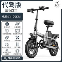 2022 접이식 전동자전거 전기자전거 대용량 대리운전 배달 투잡, 48V, 0Ah, S3수입배터리다25A약100KM