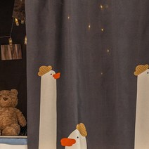 낮은벙커침대 2층침대 어린이침대 대학생을 위한 모기장 침실 커튼 반암막 상부 및 하부 침대 여성 남성, 04 Hey duck