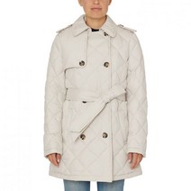 프렌치 커넥션 여성 패딩 트렌치 재킷 - 페블