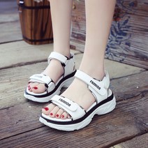 반야스토리 여성 발 목 벨크로 썸머 샌들 비치 바캉스 아쿠아 스트렙